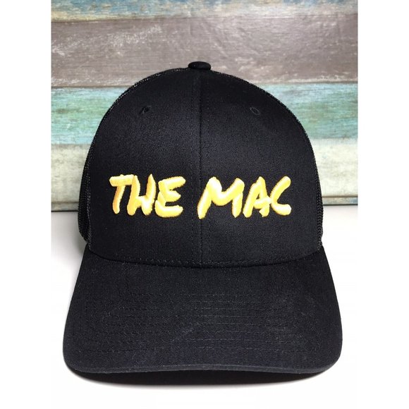 Apple Computers The Mac Logo Embroidered Rare snapback trucker hat mens Black - Picture 2 of 10